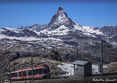 Matterhorn Mountain with Train