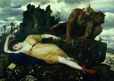 The sleeping nymph and the satyrs