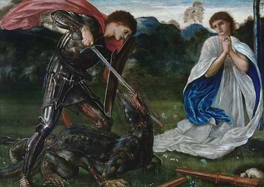 St. George and the Dragon Painting
