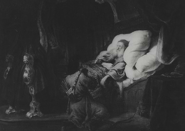 Old Man in Bed Painting