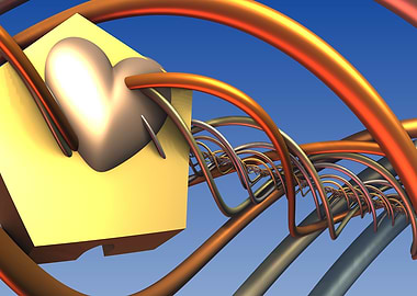 Heart of Gold Destroyed By Thot - fractal art