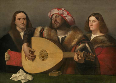 The Lute Player Painting