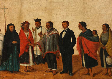Indigenous Wedding Ceremony Painting