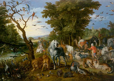 Noah's Ark Painting with Animals