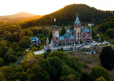 Drachenburg Castle at Sunrise