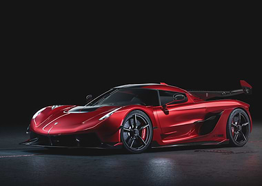 Red Koenigsegg Jesko Absolut Studio Shot