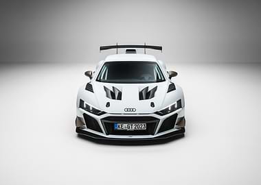 White Audi R8 LMS GT2 Race Car