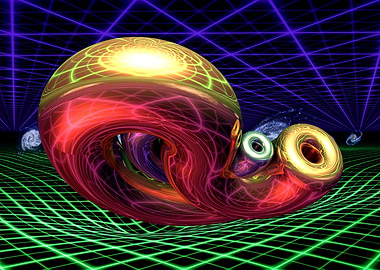 Klein Bottle Interupted - Abstract Space-Time Distortion Fractal