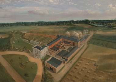 Aerial View of a Farm Estate