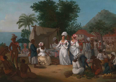 Market Scene in a Colonial Setting