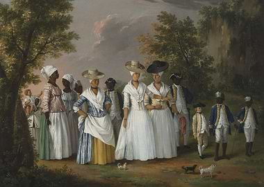 Painting of a Colonial Era Gathering