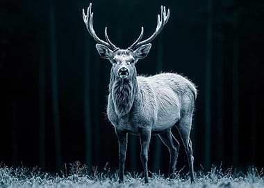 Majestic Deer in Forest