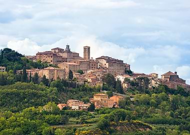 Landscape of Montepulciano, a small town in Tuscany, Italy.