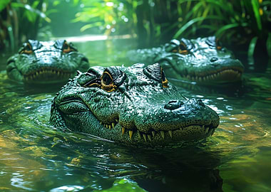 Alligators in Water
