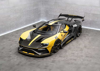 Yellow and Black Sports Car