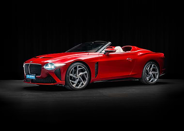 Red Bentley Bacalar Convertible Car