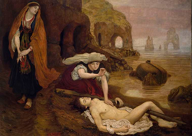 Miranda and the shipwrecked Ferdinand painting