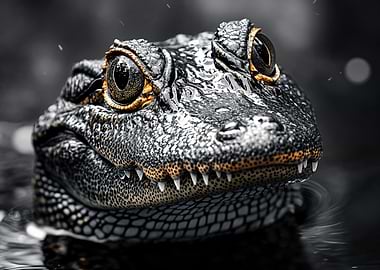 Alligator Portrait in Water