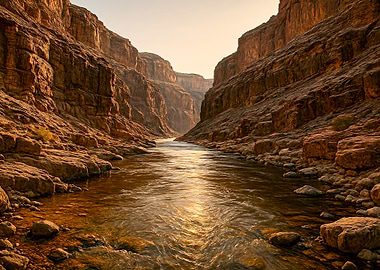 Grand Canyon River Landscape