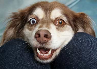 Heterochromia Dog Close-Up