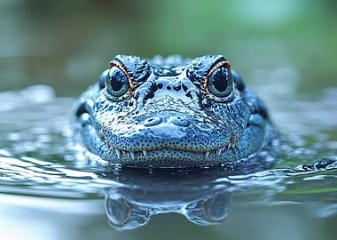 Alligator in Water Close-Up