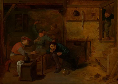 Old Master Painting: Tavern Brawl