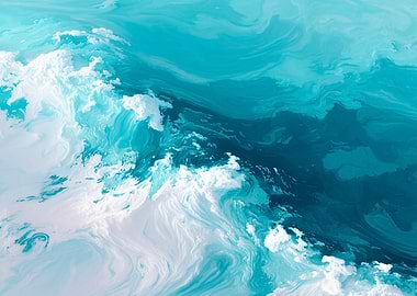 Abstract Ocean Wave Art