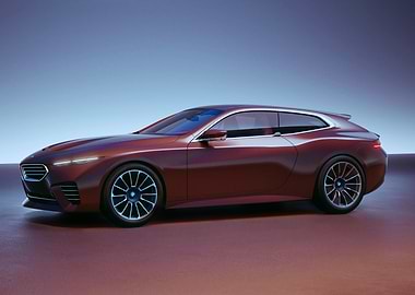 Maroon BMW Concept Car Studio Shot