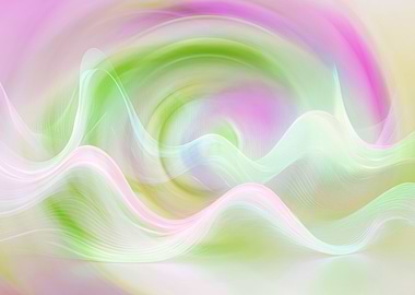 Abstract pastel waves with circular motion