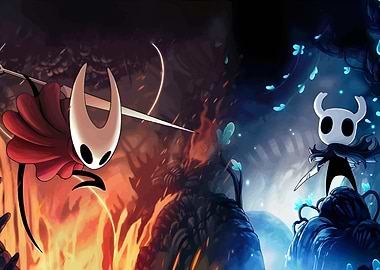 Hollow Knight: Dual Character Illustration