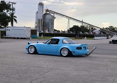 Custom Light Blue Mazda Miata