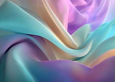 Abstract Fabric Texture in Pastel Tones with Smooth Flowing Waves