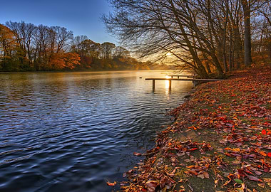 Autumn Lake at Sunrise