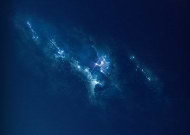 deep blue space nebula