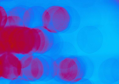 Abstract Circles in Blue and Red