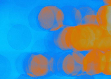 Abstract Blue and Orange Bokeh