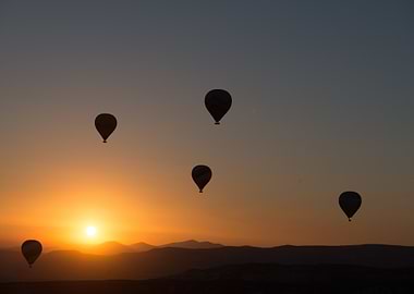 Hot Air Balloons at Sunrise