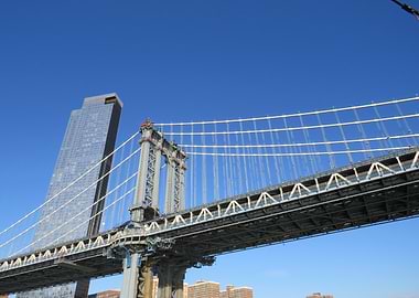 Manhattan Bridge and Skyscraper View