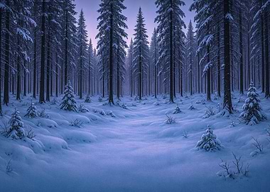 Snowy Forest Landscape