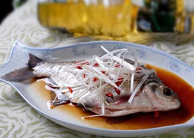 Steamed Fish with Ginger and Chili