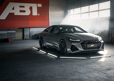 Gray Audi RS7 ABT in Studio