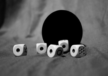 Monochrome Dice Still Life