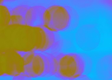 Abstract Circles in Blue and Gold