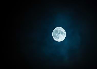 Full Moon in the Night Sky