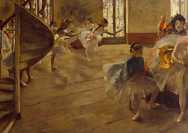 Ballet Rehearsal Painting by Edgar Degas