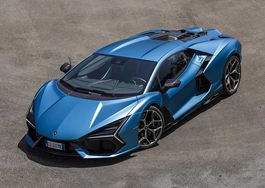 Blue Lamborghini Sian Roadster Top View