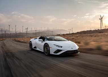 White Lamborghini Huracan Evo Spyder