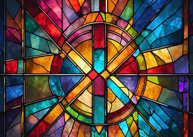Colorful Stained Glass Window Abstract