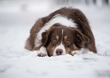 Dog in Snow