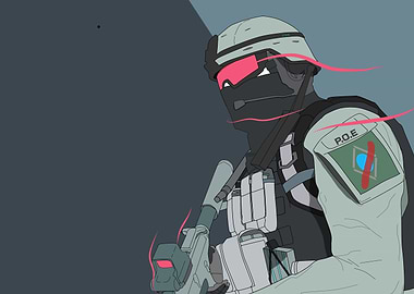 Stylized Soldier Illustration